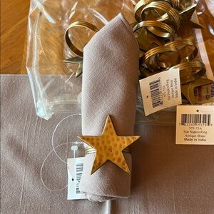Napkins with Star Rings Brass